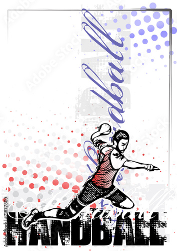 handball vector poster background