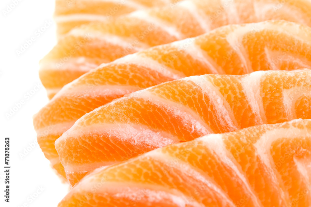 Salmon meat sashimi