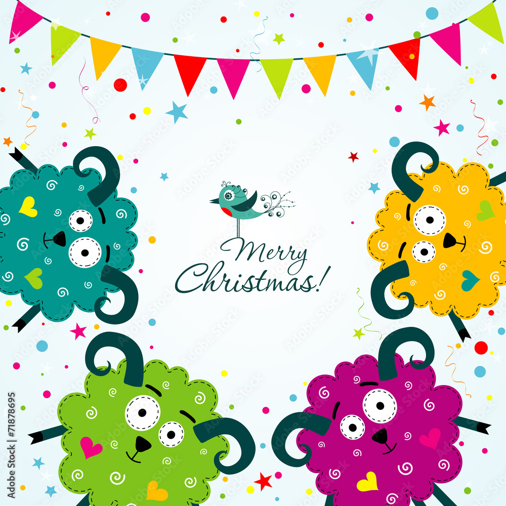 Template Christmas greeting card, vector Template Christmas greeting card, vector