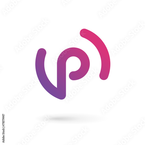 Letter P logo icon design template elements