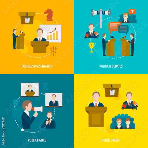 Public speaking flat set