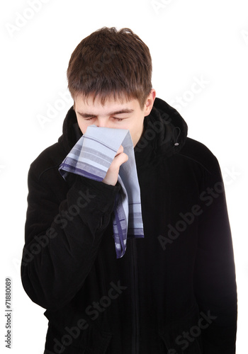 Teenager with Flu