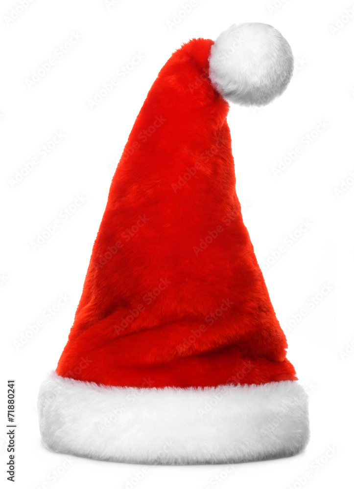 Santa Claus red hat isolated on white background Santa Claus red hat isolated on white background