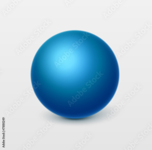 Glossy blue sphere.Vector, isolated