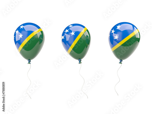 Air balloons with flag of solomon islands