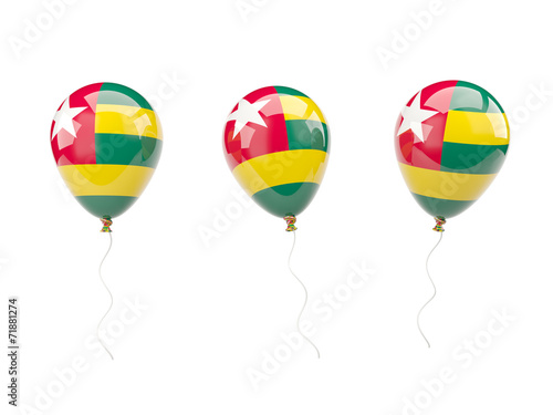 Air balloons with flag of togo