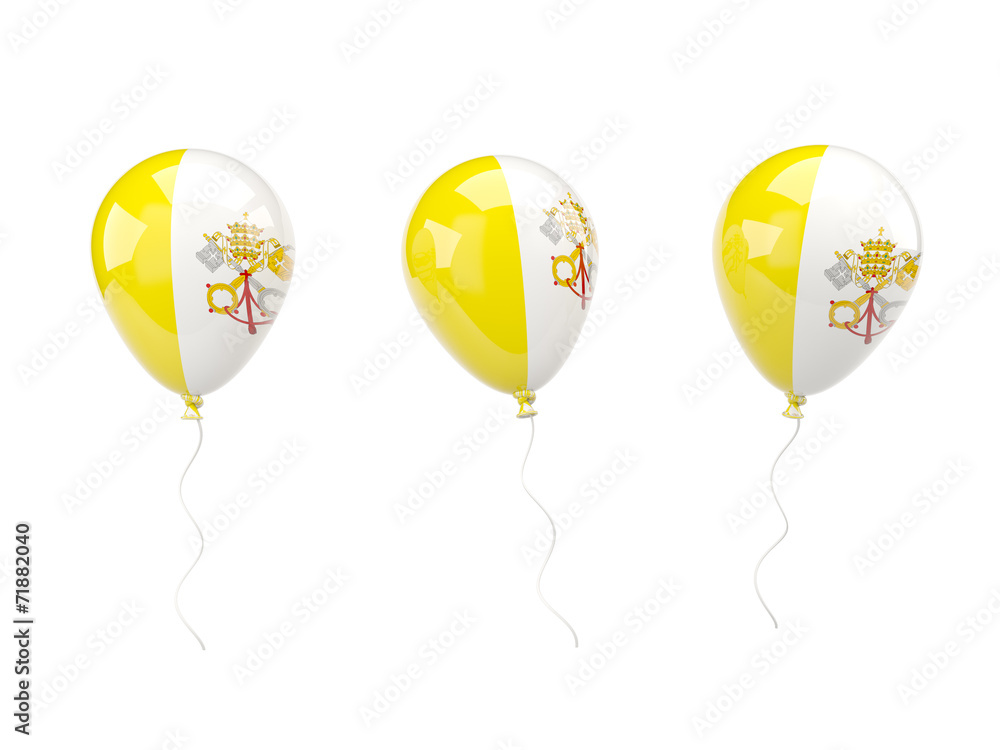 Air balloons with flag of vatican city Air balloons with flag of vatican city