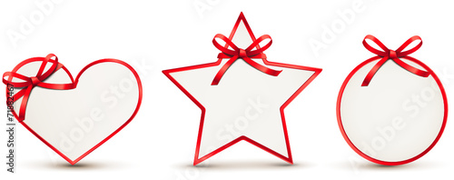 Geschenkkarten Set mit roter Schleife
