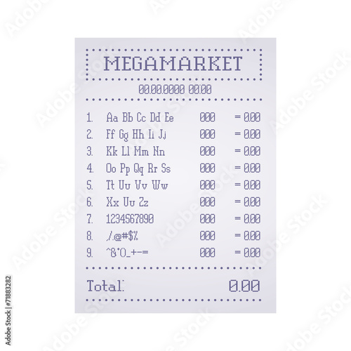 Check out the supermarket template. Vector illustration.