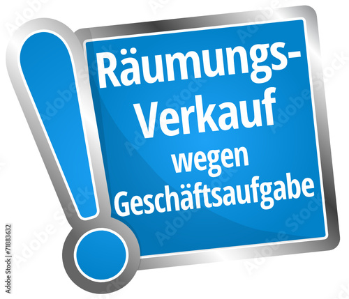 Räumungsverkauf wegen Geschäftsaufgabe