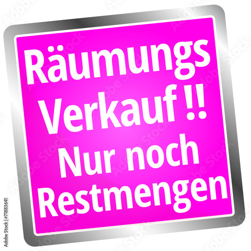 Räumungsverkauf! Nur noch Restmengen
