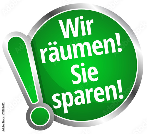 Wir räumen Sie sparen