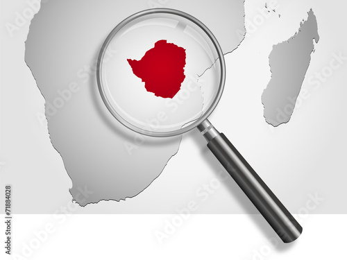 Landkarte *** Afrika Simbabwe