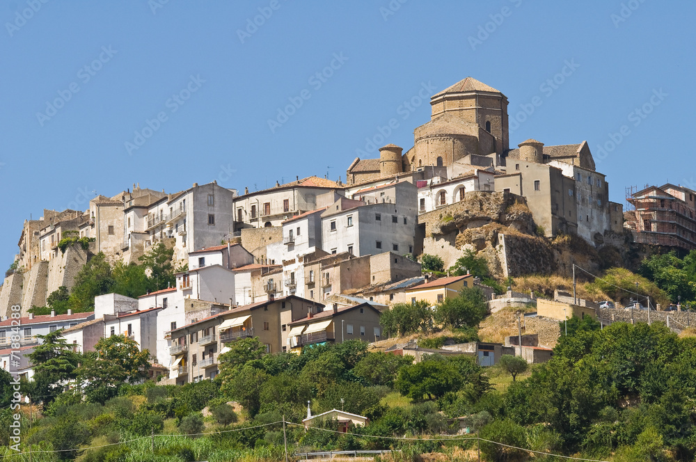 Panoramic view of Acerenza. Basilicata. Italy.