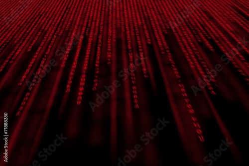 red matrix background, with motion blur, isolated on black backg