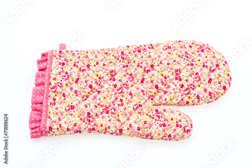 Kitchen oven glove isolated on white background