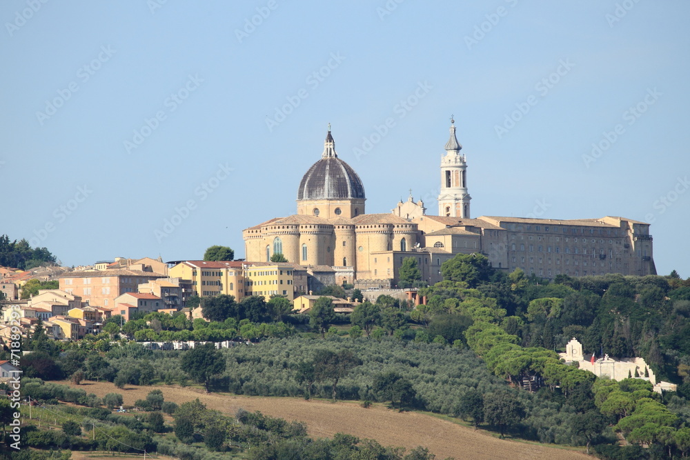 Landscape view of the Shrine of Loreto, Italy