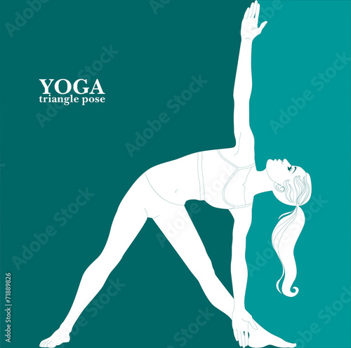 YOGA. triangle pose.