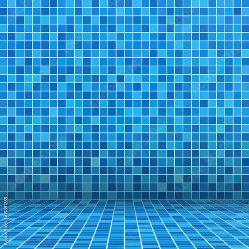 Blue ceramic tile