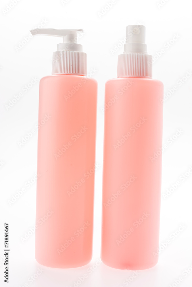 Cosmetic bottle isolated on white Cosmetic bottle isolated on white