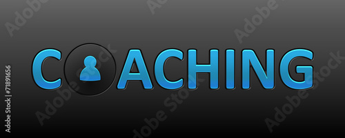 "COACHING" blue icon 