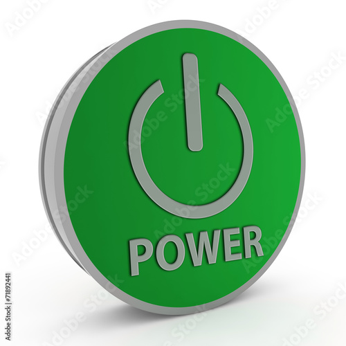 power circular icon on white background