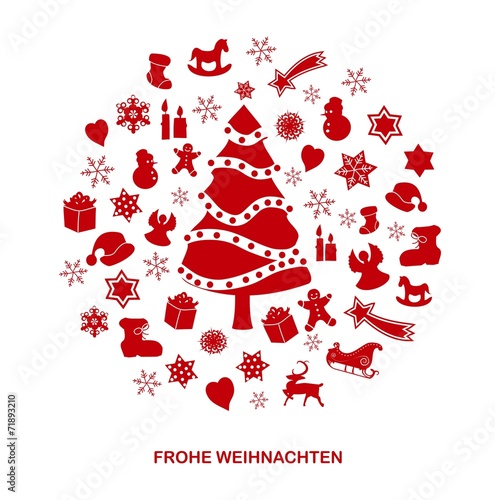 rund um den Weihnachtsbaum
