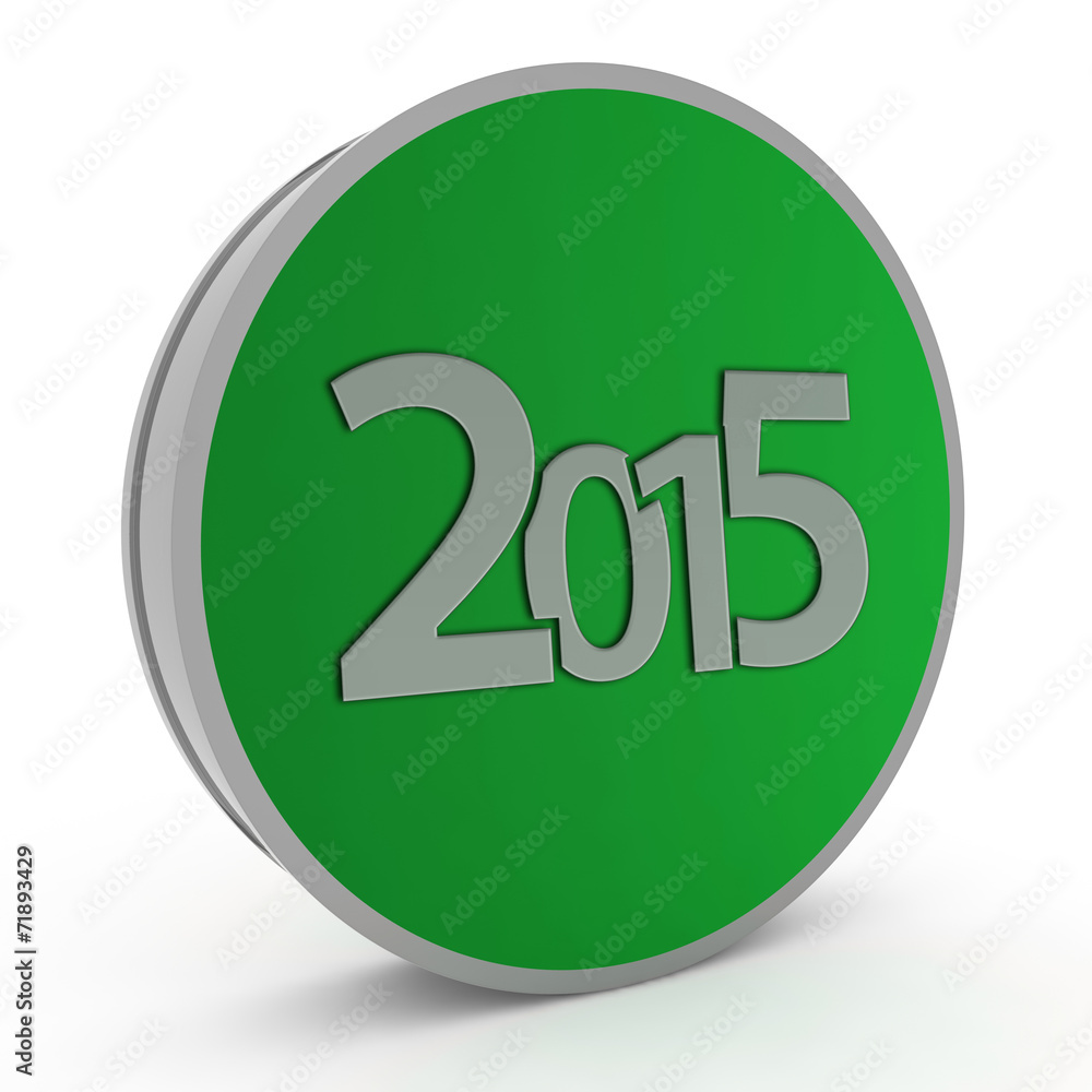 2015 circular icon on white background 2015 circular icon on white background
