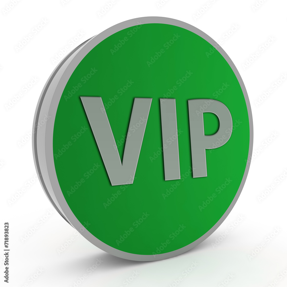 Vip circular icon on white background Vip circular icon on white background