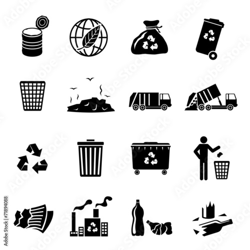Garbage Icons Black