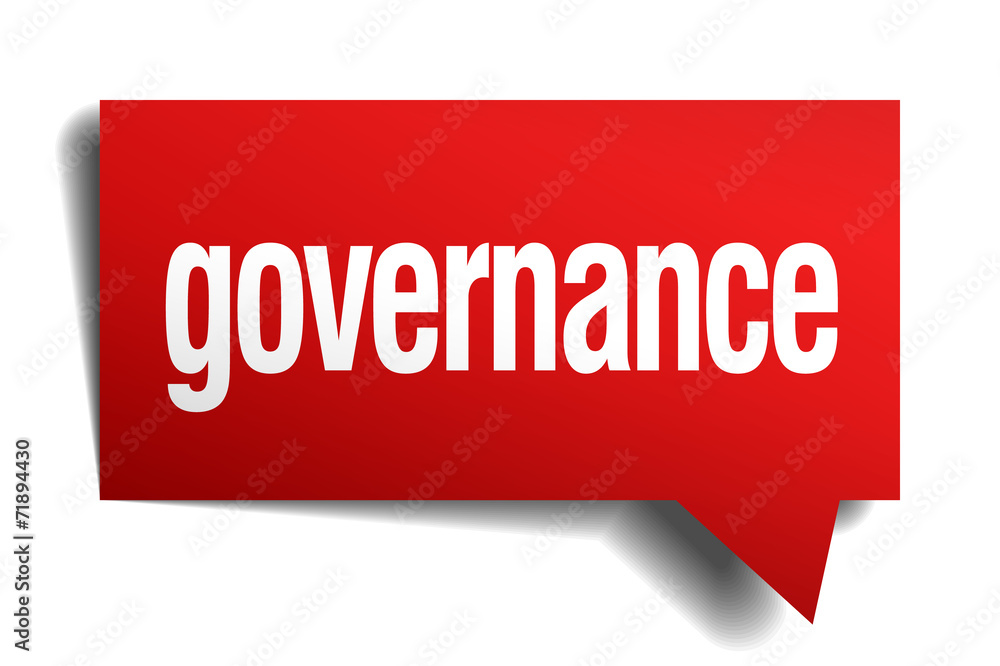 governance red 3d realistic paper speech bubble governance red 3d realistic paper speech bubble
