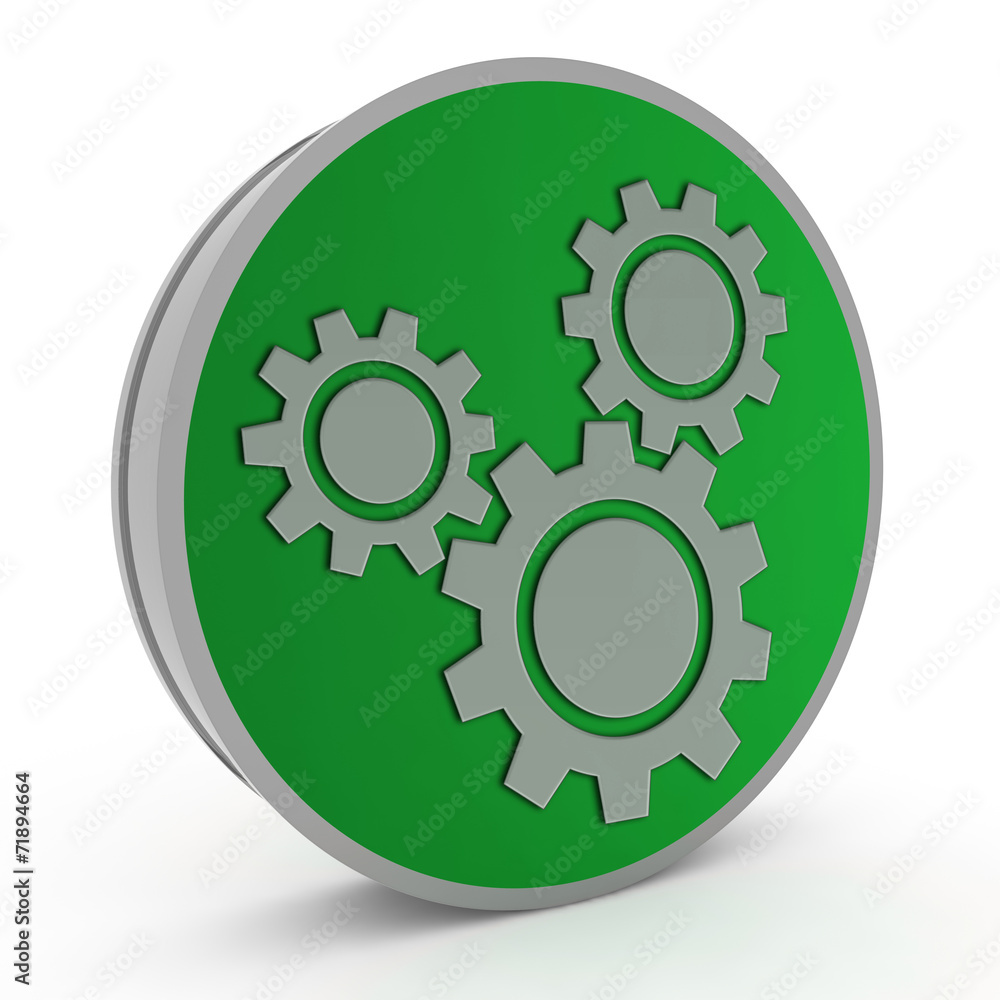 Settings circular icon on white background Settings circular icon on white background