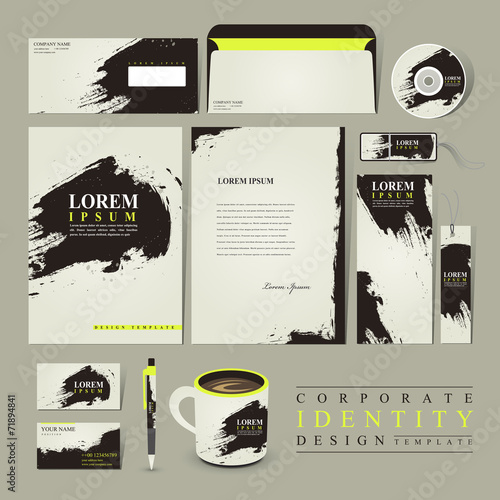abstract Chinese calligraphy design for corporate identity