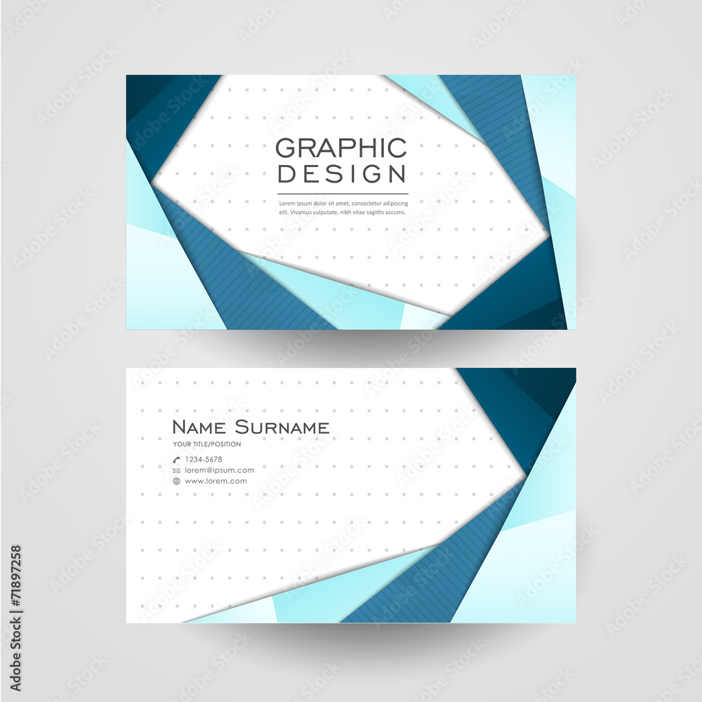 modern origami style design for business card