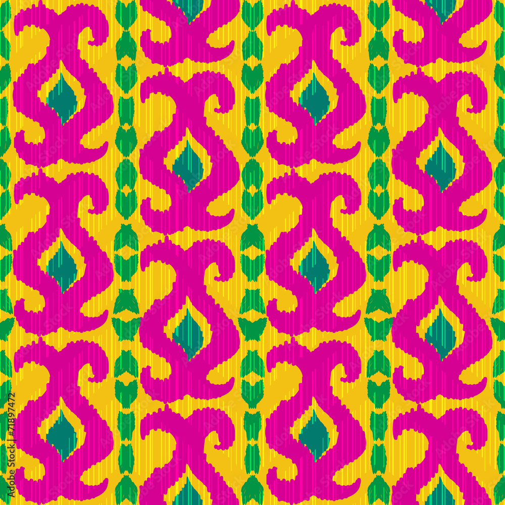 Cololrful ikat seamless pattern