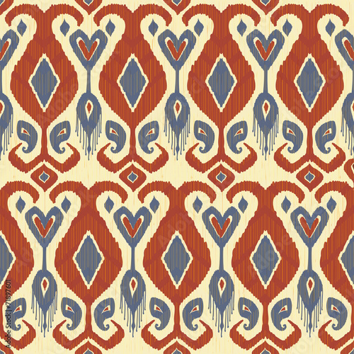 Traditional fabric ikat pattern