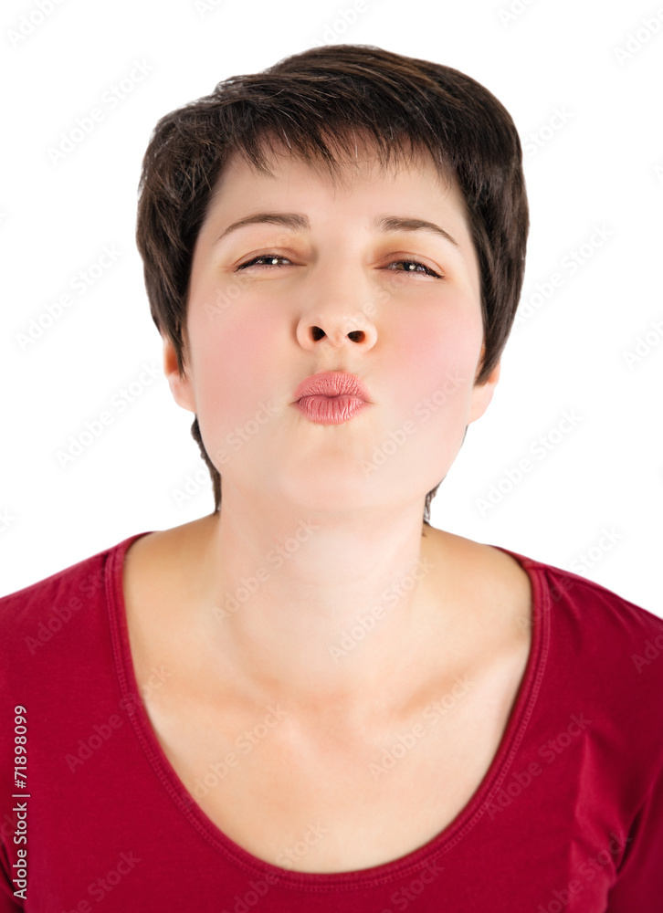 woman giving kiss woman giving kiss