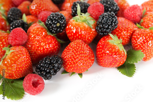 Berries: blackberry, strawberry, raspberry