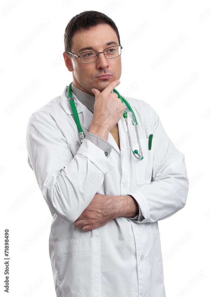 Fototapeta premium Thoughtful male doctor