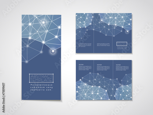 soft geometric background design for tri-fold brochure photo