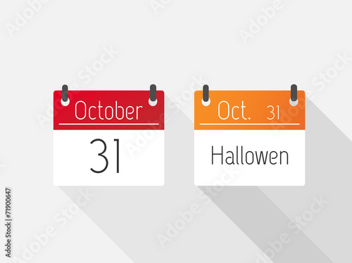 Halloween calendar
