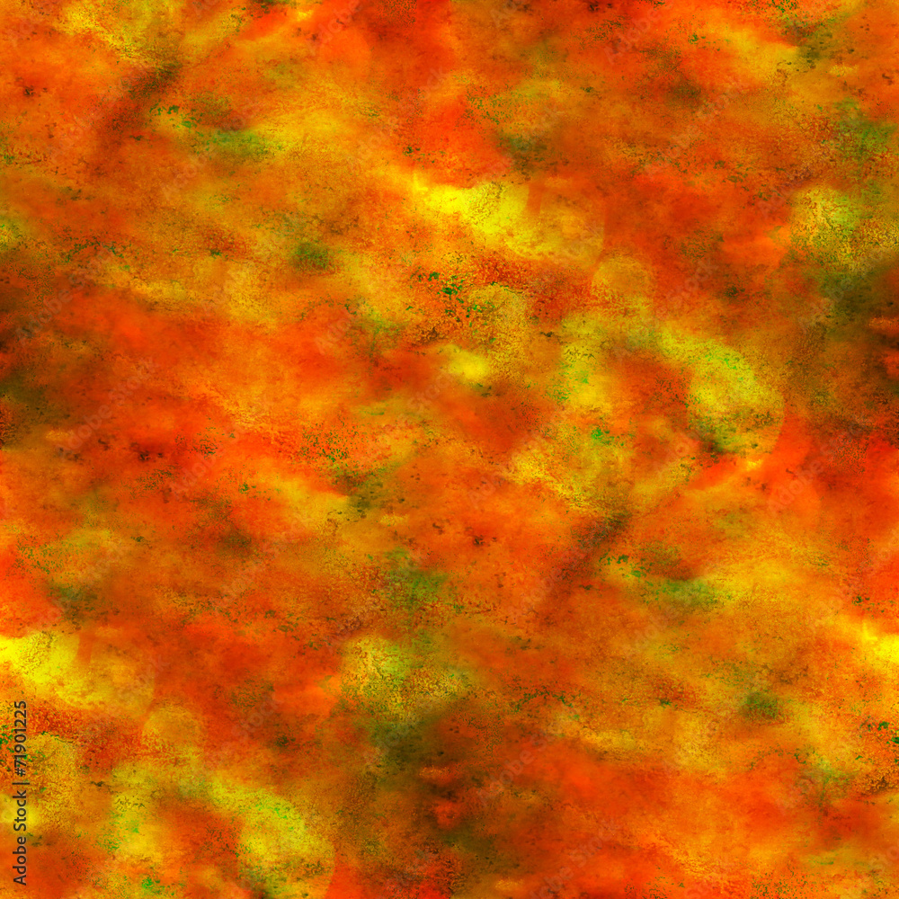 art macro orange, green stains, watercolor seamless texture pain