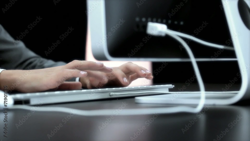 Businesswoman working at computer Businesswoman working at computer