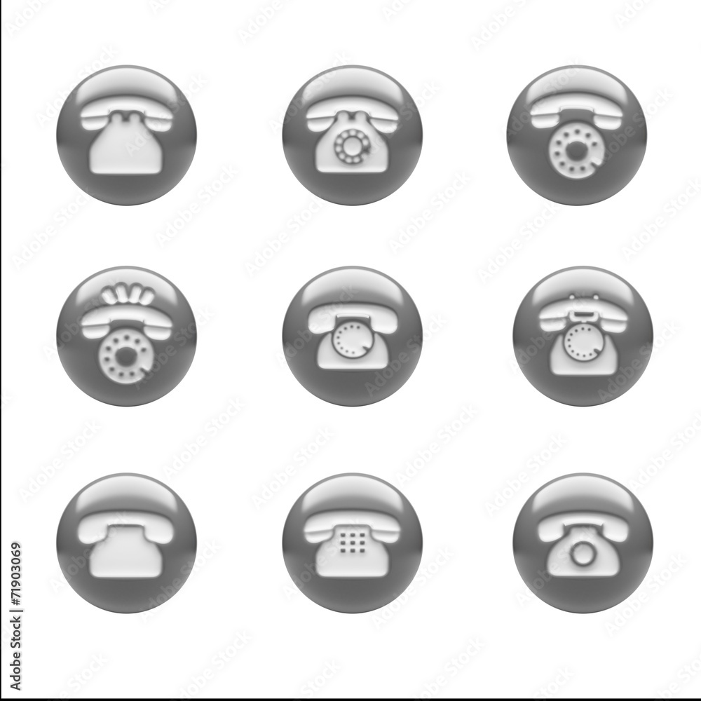 Contact Icons isolated on white Contact Icons isolated on white