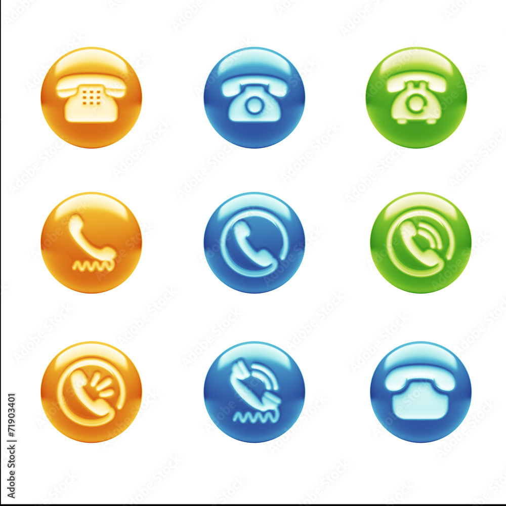 Contact Icons isolated on white Contact Icons isolated on white