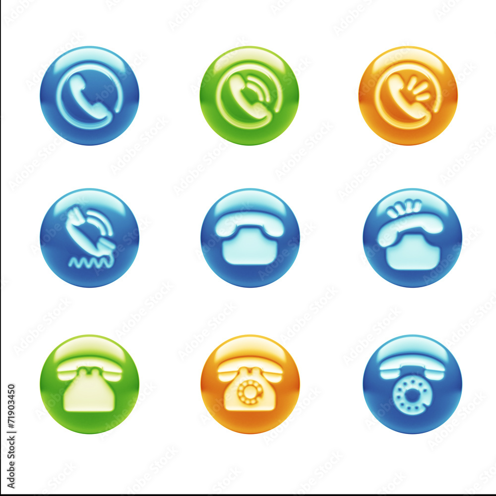 Contact Icons isolated on white Contact Icons isolated on white