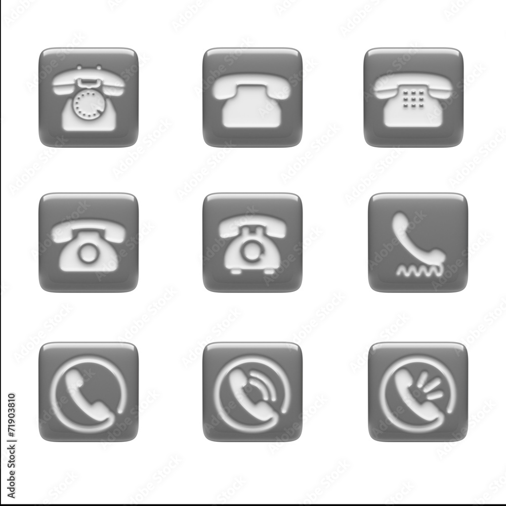 Contact Icons isolated on white Contact Icons isolated on white