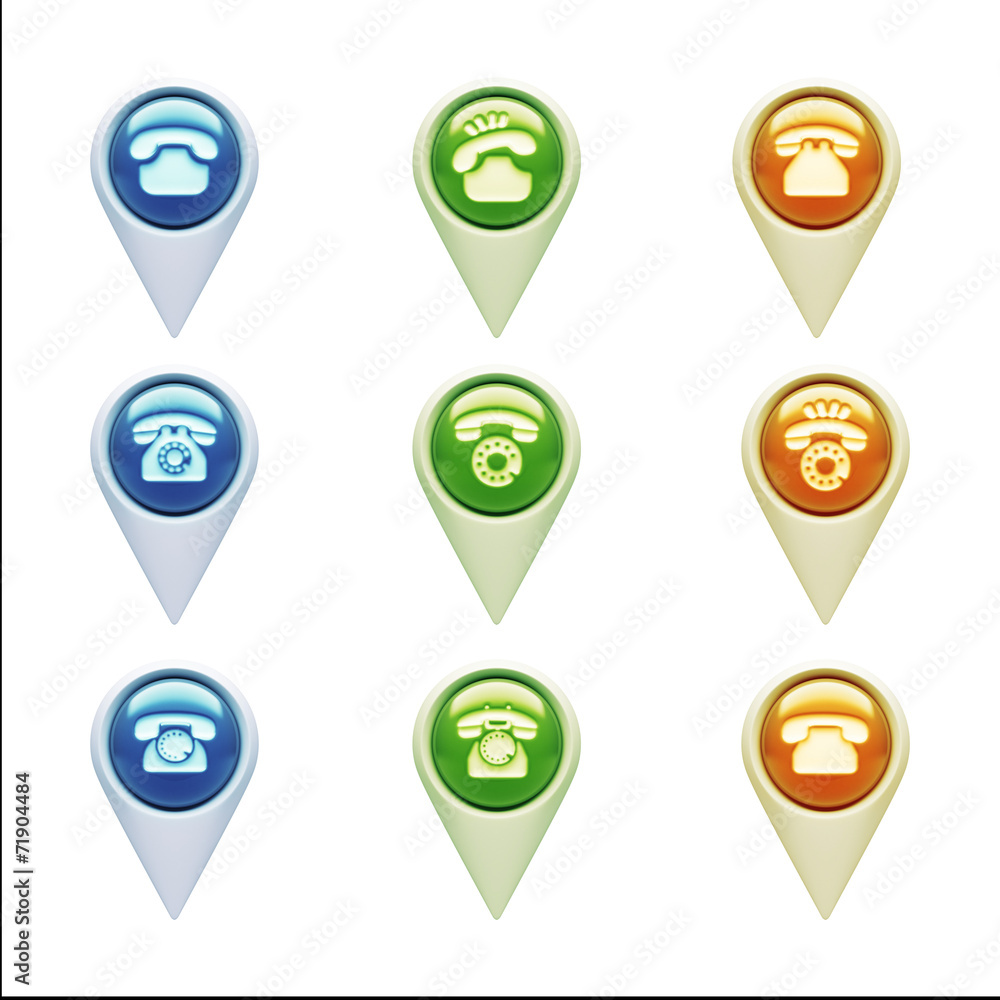 Contact Icons isolated on white Contact Icons isolated on white