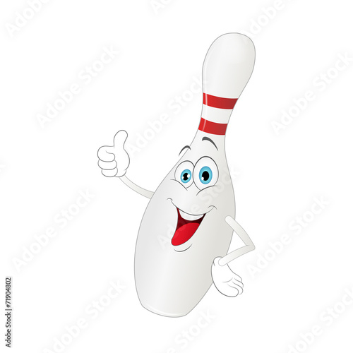 Cartoon bowling pin