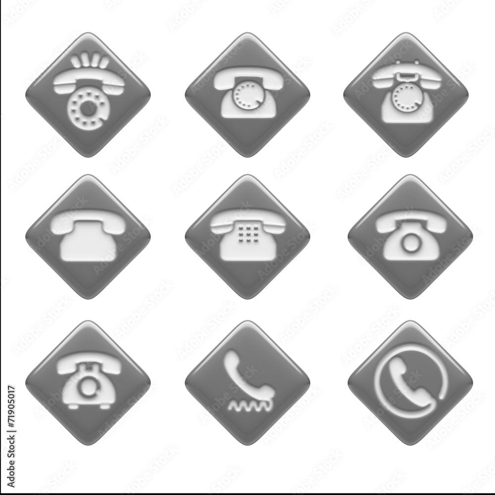 Contact Icons isolated on white Contact Icons isolated on white